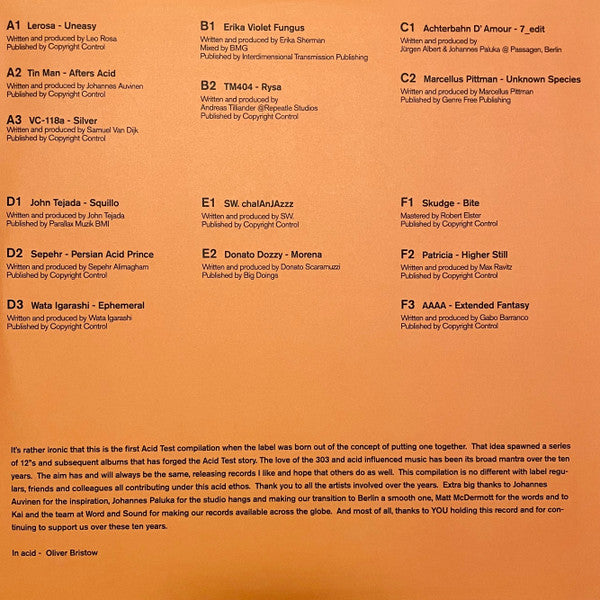 10 Years Of Acid Test | Mint (M) Mint (M) -T Vinyl Record